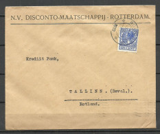 NEDERLAND Netherlands O Rotterdam Commercial Bank Cover To Estonia - Lettres & Documents