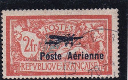 Type Merson 2fr, Orange Et Bleu-vert, Surcharge Poste Aérienne - 1927-1959 Gebraucht