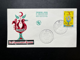 ENVELOPPE PREMIER JOUR FDC TUNISIE / LE CROISSANT ROUGE 1959 - Tunesien (1956-...)