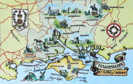►  Carte Géographique  United Kingdom Hampshire Isle Of Wight - Mapas