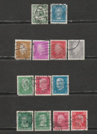 Lot 13 Timbres - Allemagne - Deutsches Reich - Hindenburg - Goethe - Beethoven - Schiller - - Used Stamps