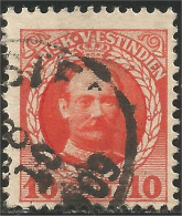 312 Danish West Indies Frederic VIII 1907 10 Ore Rouge Red (DWI-43) - Danish West Indies