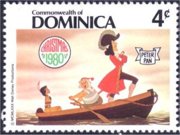 308 Dominica Disney Peter Pan Capitaine Crochet Captain Hook MNH ** Neuf SC (DMN-52a) - Dominica (1978-...)