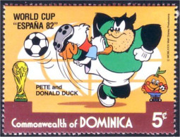 308 Disney Dominica Espana 82 Football Donald Pete MNH ** Neuf SC (DMN-46b) - Disney