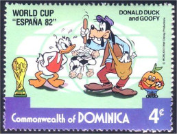 308 Dominica Disney Espana 82 Football Goofy Dingo Donald MNH ** Neuf SC (DMN-45a) - Dominica (1978-...)