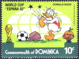 308 Disney Dominica Espana 82 Football Donald MNH ** Neuf SC (DMN-47b) - Disney