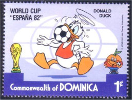 308 Disney Dominica Espana 82 Football Donald MNH ** Neuf SC (DMN-42a) - Disney