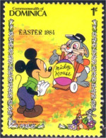 308 Dominica Disney Mickey Easter Rabbit Lapin Paques MNH ** Neuf SC (DMN-28a) - Dominica (1978-...)
