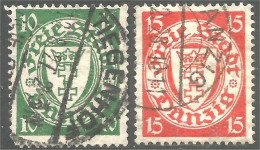 296 Danzig 1924 Armoiries Coat Of Arms Lion Lowe Leone (DAN-52) - Francobolli