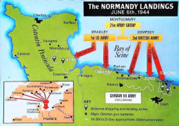 ►  Carte Géographique  The Normandy Landings June 6 Th ,1944 - Cartes Géographiques