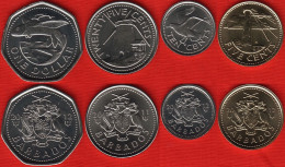 Barbados Set Of 4 Coins: 5 Cents - 1 Dollar 2011-2012 UNC - Barbados (Barbuda)