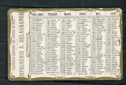 CALENDRIER 1904 FORMAT 5,5X9,5 CM  DISTRIBUÉ PAR "IMPRIMERIE DELAGRANGE À BORDEAUX - REVUE DES JUSTICES DE PAIX" - - Tamaño Pequeño : 1901-20