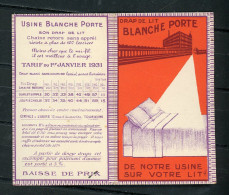 CALENDRIER 1931 FORMAT 2 VOLETS DE 5,5X9 CM  DISTRIBUÉ PAR "BLANCHE PORTE - TOURCOING" - Small : 1921-40