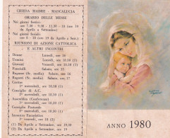 Calendarietto - Chiesa Madre Mascalucia - Anno 1980 - Petit Format : 1971-80