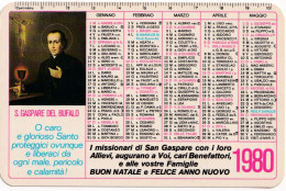 Calendarietto - Collegio Del Preziosissio Sangue - Albano Laziale - S.gaspare Del Bufalo - Anno 1980 - Petit Format : 1971-80