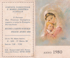 Calendarietto - Comunità Parrocchiale S.maria Odigitria - Acireale - Anno 1980 - Petit Format : 1971-80