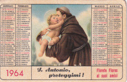 Calendarietto - Fratini Di S.antonio - Collegiio Missionario Francescano Artena - Roma - Anno 1964 - Klein Formaat: 1961-70