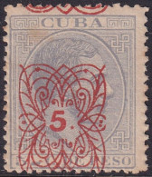 Cuba 1883 Sc 109 Ed 83A.II MNG(*) Shifted Overprint - Cuba (1874-1898)