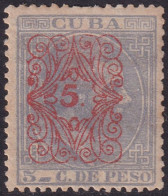 Cuba 1883 Sc 106 Ed 77A MH* Streaky Gum - Cuba (1874-1898)