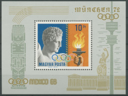 Ungarn 1969 Olympische Sommerspiele Mexiko Hermes Block 69 A Postfrisch (C92443) - Blocks & Sheetlets