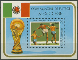 Kuba 1985 Fußball-WM Mexiko Block 88 Postfrisch (C94078) - Hojas Y Bloques