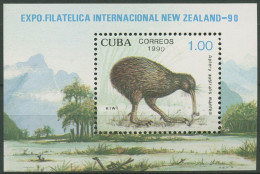 Kuba 1990 NEW ZEALAND Auckland Vögel Streifenkiwi Block 122 Postfrisch (C94087) - Hojas Y Bloques