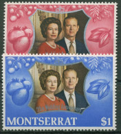 Montserrat 1972 Silberhochzeit Des Englischen Königspaares 285/86 Postfrisch - Montserrat