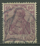 Deutsches Reich 1905/13 Germ. Friedensdruck 92 I Gestempelt Geprüft, Zahnfehler - Gebruikt