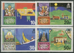 Tristan Da Cunha 1984 Weihnachten Kinderzeichnungen 377/80 Postfrisch - Tristan Da Cunha