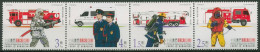 Macau 2001 Feuerwehr 1143/46 ZD Postfrisch (C6876) - Unused Stamps