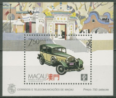 Macau 1988 Transportmittel Auto PKW Block 8 Postfrisch (C62641) - Blocks & Sheetlets