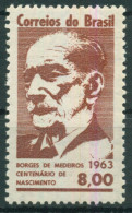 Brasilien 1963 Persönlichkeiten Politiker Borges De Medeiros 1047 Postfrisch - Unused Stamps