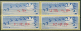 Frankreich ATM 1990 Vogelzug Satz 4 Werte ATM 11.2 B ZS 4 Postfrisch - 1985 Carta « Carrier »