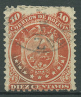 Bolivien 1868 Wappen Im Kreis, 9 Sterne, 9 Gestempelt - Bolivia