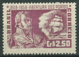 Brasilien 1958 "Carta Regia" Prinz Joao VI. Segelschiff 923 Postfrisch - Nuovi
