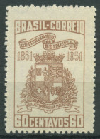 Brasilien 1951 100 Jahre Joinville Wappen 763 Postfrisch - Nuovi