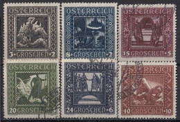 AUSTRIA 488-493,used,falc Hinged,dragons - Usados