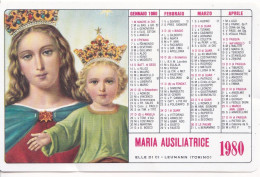 Calendarietto - Maria Ausiliatrice Savio- Elle Di Ci - Leumann - Torino - Anno 1980 - Formato Piccolo : 1971-80