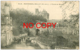 49 MONTREUIL-BELLAY. L'Entrée Du Moulin 1920 Attelage Sacs De Farine - Montreuil Bellay