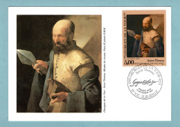 Carte Maximum 1993 - Georges De La Tour : Saint Thomas -  YT 2828 - 57 Vic Sur Seille - 1990-1999