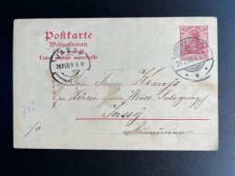 GERMANY 1906 POSTCARD GORBERSDORF TO JASSY 24-02-1906 DUITSLAND DEUTSCHLAND - Postkarten