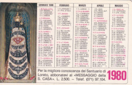 Calendarietto - Santuario Di Loreto - Messaggio Della S. Casa - Anno 1980 - Formato Piccolo : 1971-80