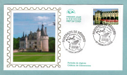 FDC France 2003 - Portraits De Régions - Le Château De Chenonceau - YT 3595 - 37 Chenonceaux - 2000-2009