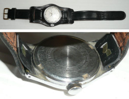 Montre Mécanique Vintage, KELTON Armachoc France, Trotteuse, Bracelet Cuir - Montres Anciennes