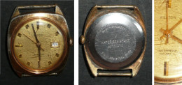 Ancienne Montre Automatique, KELTON Automatic Waterproof, Plaquée Or, Dateur - Antike Uhren