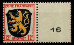 FRANZ. ZONE ALLG. AUSG. Nr 6aw-MNr15 Postfrisch ZW-STEG X7BD74A - Emisiones Generales