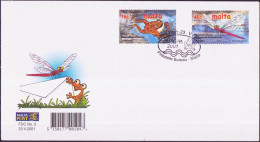 Europa CEPT 2001 Malte - Malta FDC Y&T N°1140 à 1141 - Michel N°1170 à 1171 - 2001