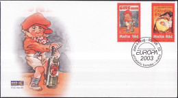 Europa CEPT 2003 Malte - Malta FDC Y&T N°1243 à 1244 - Michel N°1274 à 1275 - 2003