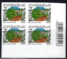 ZIMBABWE(2016) Soil Pollution. Imperforate Corner Block Of 4. - Zimbabwe (1980-...)