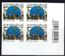 ZIMBABWE(2016) Air Pollution. Imperforate Corner Block Of 4. - Zimbabwe (1980-...)